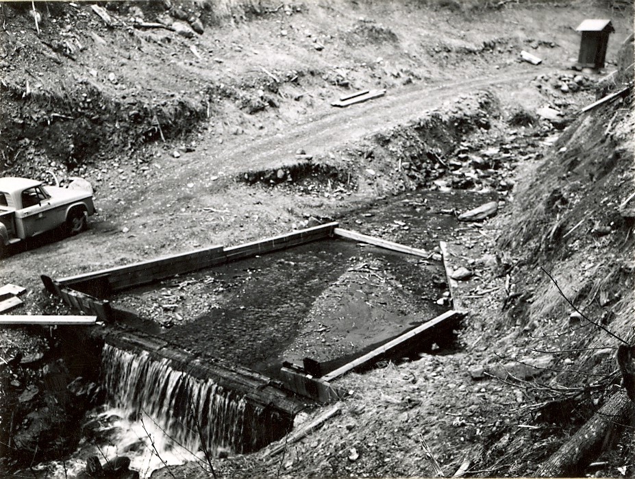 WS3 sediment basin March 1969