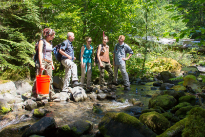 Stream Ecology field work, July 2014
