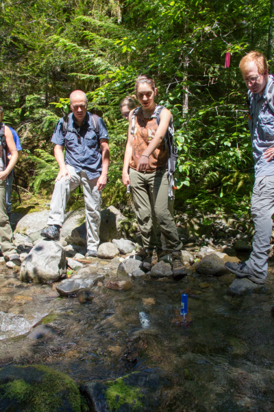 Stream Ecology field work, July 2014