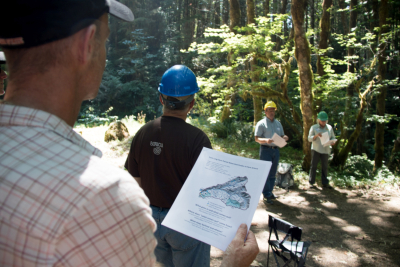 Steve Wondzell and Sherri Johnson present on hydrology and stream chemistry