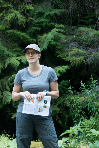 OSU graduate student Emily Heaston presents on her work on light in streams